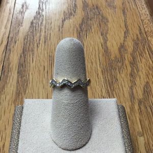 Sterling silver gold overlay diamond ring